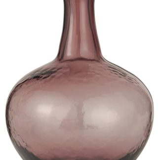 - 2022 - Mundblæst flaske ballon af genbrugt glas - malva rose - H: 24 Ø: 17 cm