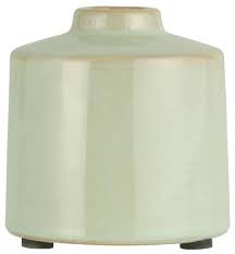 - 2022 - lille keramik vase eller stage fra Ib Laursen - H: 8 Ø: 7,8 cm - lysegrøn