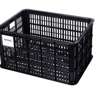 Basil Crate L - Plast kurv - Til opbevaring eller bagagebærer - Sort - 95% recycled material
