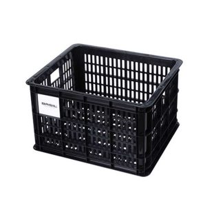 Basil Crate M - Plast kurv til MIK - Til opbevaring eller bagagebærer - Sort - 95% recycled material