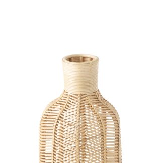 Bottle flettet kurv/vase - Natur - H41 cm fra J-Line