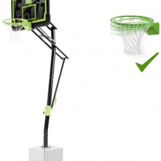 EXIT Galaxy basketball plade til installation på jorden med dunk-basketballkurv - Sort