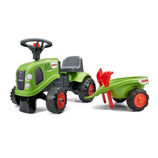 Falk Baby Claas traktor med trailer, rive og skovl 1 - 3 år