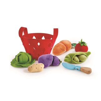 Hape Toddler legemad i stof - kurv med grøntsager