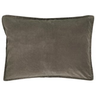 Pudebetræk velour gråbrun - Ib Laursen 50x70