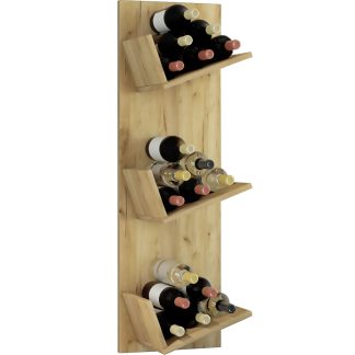 Vinosi vinreol, m. plads til 18 vinflasker - natur træ