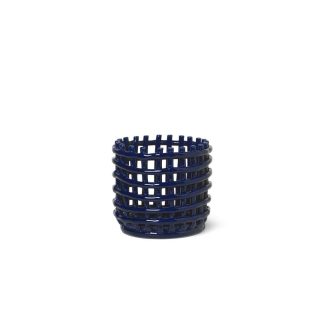 ferm LIVING - Ceramic Basket Small Blue