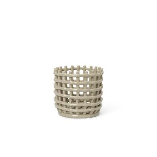 ferm LIVING - Ceramic Basket Small Cashmere