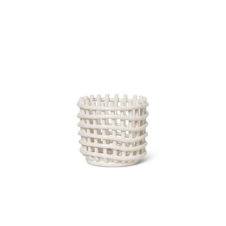 ferm LIVING - Ceramic Basket Small Off-White