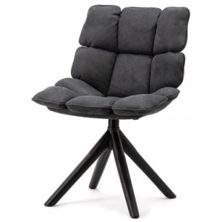2 x Daan spisebordsstole i polyester H93 cm - Antracit