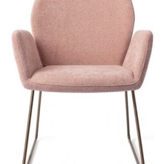 2 x Misaki Spisebordsstole H87 cm polyester - Rødguld/Rosa
