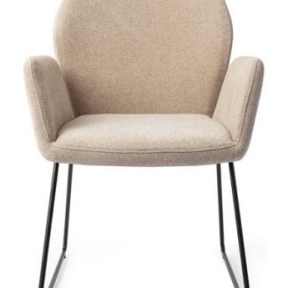 2 x Misaki Spisebordsstole H87 cm polyester - Sort/Karamel