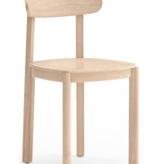 2 x Nara spisebordsstole i mdf finér H74 cm - Lys natur