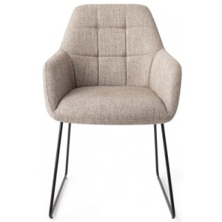 2 x Noto Spisebordsstole H84,5 cm polyester - Sort/Sandgrå