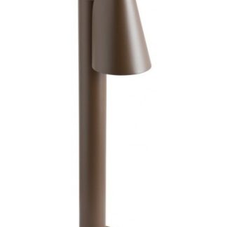 ALVAR Bedlampe i aluminium og glas H80 cm 1 x E27 - Mat mørkebrun
