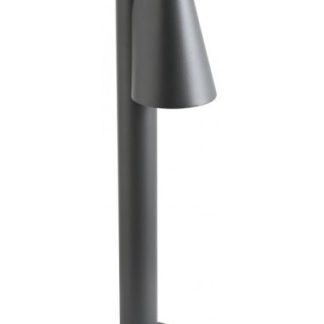 ALVAR Bedlampe i aluminium og glas H80 cm 1 x E27 - Mat mørkegrå