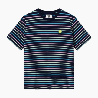 Ace Stripe T-shirt - Navy Stripes - Wood Wood - Stribet XS