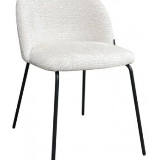 Alyssa spisebordsstol i metal og polyester H82,5 cm - Sort/Creme