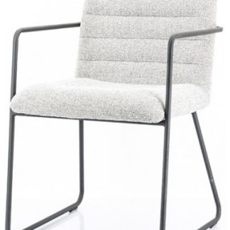 Artego spisebordsstol med armlæn i polyester H83 cm - Sort/Lysegrå