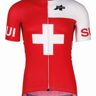 Assos FASTLANE Olympics SS Jersey Suisse - Kortærmet Cykeltrøje - Hvid