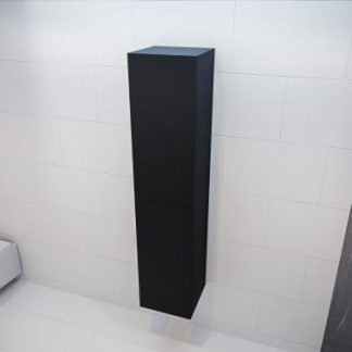 BEAM højskab til badeværelset 160 x 35 cm MDF - Sort