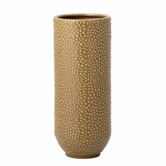 BLOOMINGVILLE Dario vase, cylinderformet - gult stentøj (Ø 20)