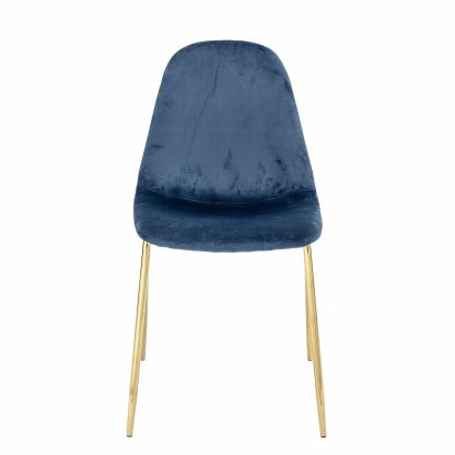 BLOOMINGVILLE Em spisebordsstol - blå/guld polyester/metal