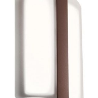 BREDA Væglampe i aluminium og glas H28,6 cm 1 x 12W SMD LED - Mat mørkebrun