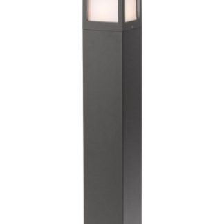 BRICK Bedlampe i aluminium og polycarbonat H65 cm 1 x E27 - Mat mørkegrå