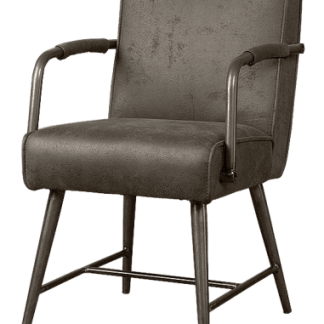 Belmonte spisebordsstol i microfiber H86 cm - Antik metalgrå/Vintage grå