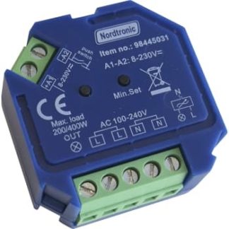 Box Dimmer Triac LED 0-200W / Halogen 0-400W, bagkantsdæmper