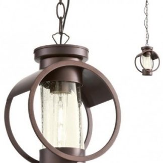 COMPASS Loftlampe i metal og glas H31,5 - 86,5 cm 1 x E27 - Brun