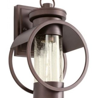 COMPASS Væglampe i metal og glas H31,5 cm 1 x E27 - Brun