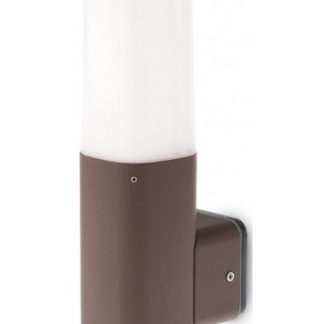 CRAYON Væglampe i aluminium og polycarbonat H25 cm 1 x E27 - Mat mørkebrun