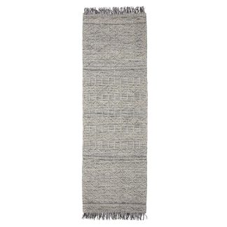 CREATIVE COLLECTION Maisy gulvtæppe, rektangulær - grå polyester og bomuld (245x75)