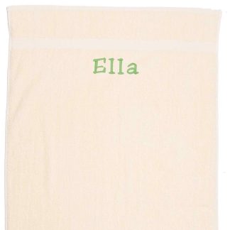 Cremefarvet Håndklæde med navn - 3 størrelser