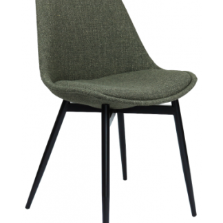 Dani spisebordsstol i metal og polyester H85 cm - Sort/Grøn