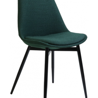 Dani spisebordsstol i metal og polyester H85 cm - Sort/Mørkegrøn