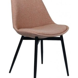 Dani spisebordsstol i metal og polyester H85 cm - Sort/Rosa