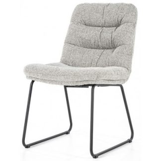 Danica spisebordsstol i polyester H86 cm - Sort/Lysegrå