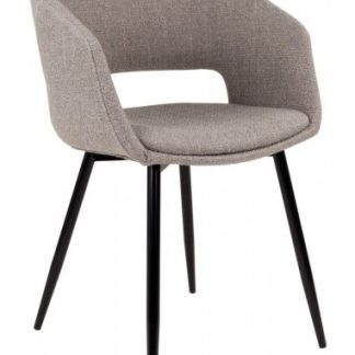 Dean spisebordsstol i metal og polyester H82 cm - Sort/Grå