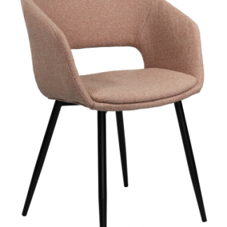 Dean spisebordsstol i metal og polyester H82 cm - Sort/Rosa