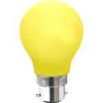 Diolux Udendørs LED 1w B22, gul, polycarbonat, ikke dæmpbar