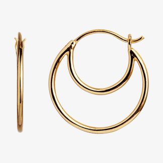 Double Creol Earring - Gold - Stine A - Guld One Size