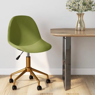 Drejelig spisebordsstol fløjl lysegrøn
