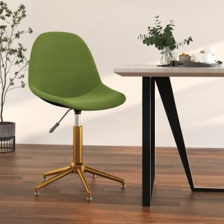 Drejelig spisebordsstol fløjl lysegrøn
