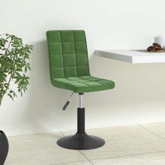 Drejelig spisebordsstol fløjl mørkegrøn