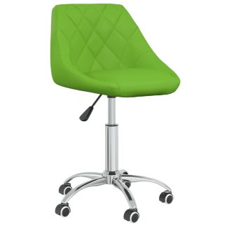 Drejelig spisebordsstol kunstlæder grøn