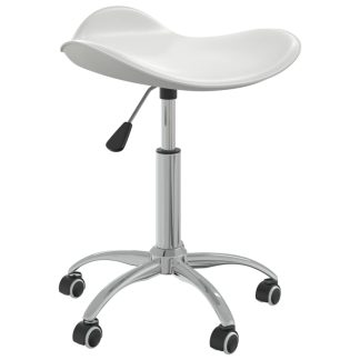 Drejelig spisebordsstol kunstlæder hvid