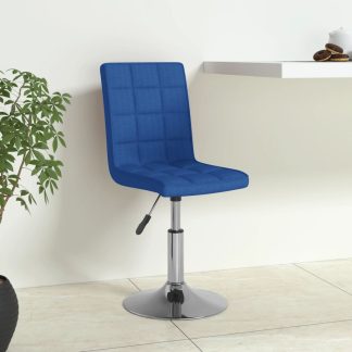 Drejelig spisebordsstol stof blå